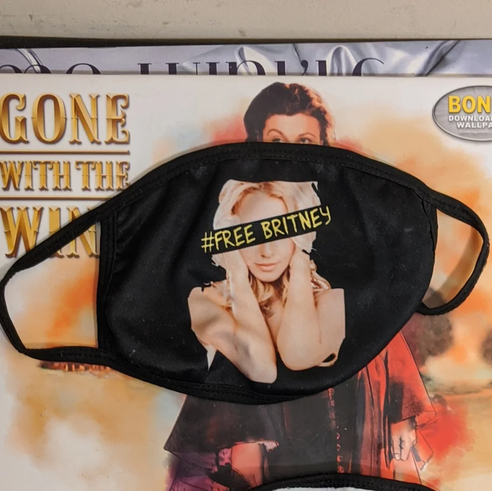 Set Lot Bundle Of 3 Free Britney Spears Portrait Face Masks #FreeBritney